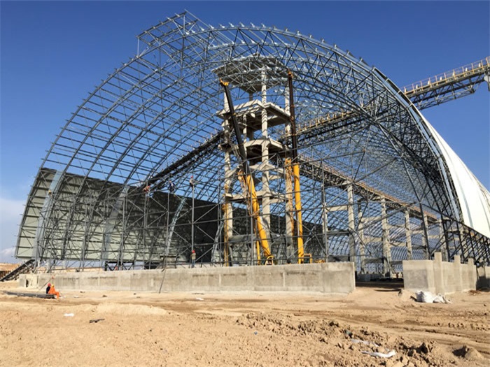 瓦房店煤机油桶翘工程网架